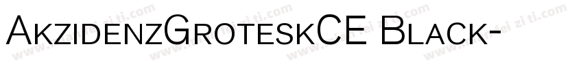 AkzidenzGroteskCE Black字体转换